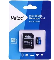 Карта памяти MicroSD 128GB Netac P500 Eco Class 10 UHS-I + SD адаптер  в Энгельсе