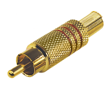 РАЗЪЁМ штекер RCA Металл пайка ZN Чёрные/Красные GOLD PROCONNECT  в Энгельсе