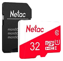 Карта памяти MicroSD 32GB Netac P500 Eco Class10+SD адаптер  в Энгельсе