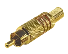 РАЗЪЁМ штекер RCA Металл пайка ZN Чёрные/Красные GOLD PROCONNECT  в Энгельсе